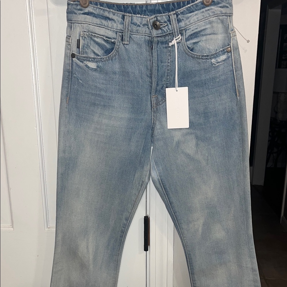 Helmut lang high rise raw crop